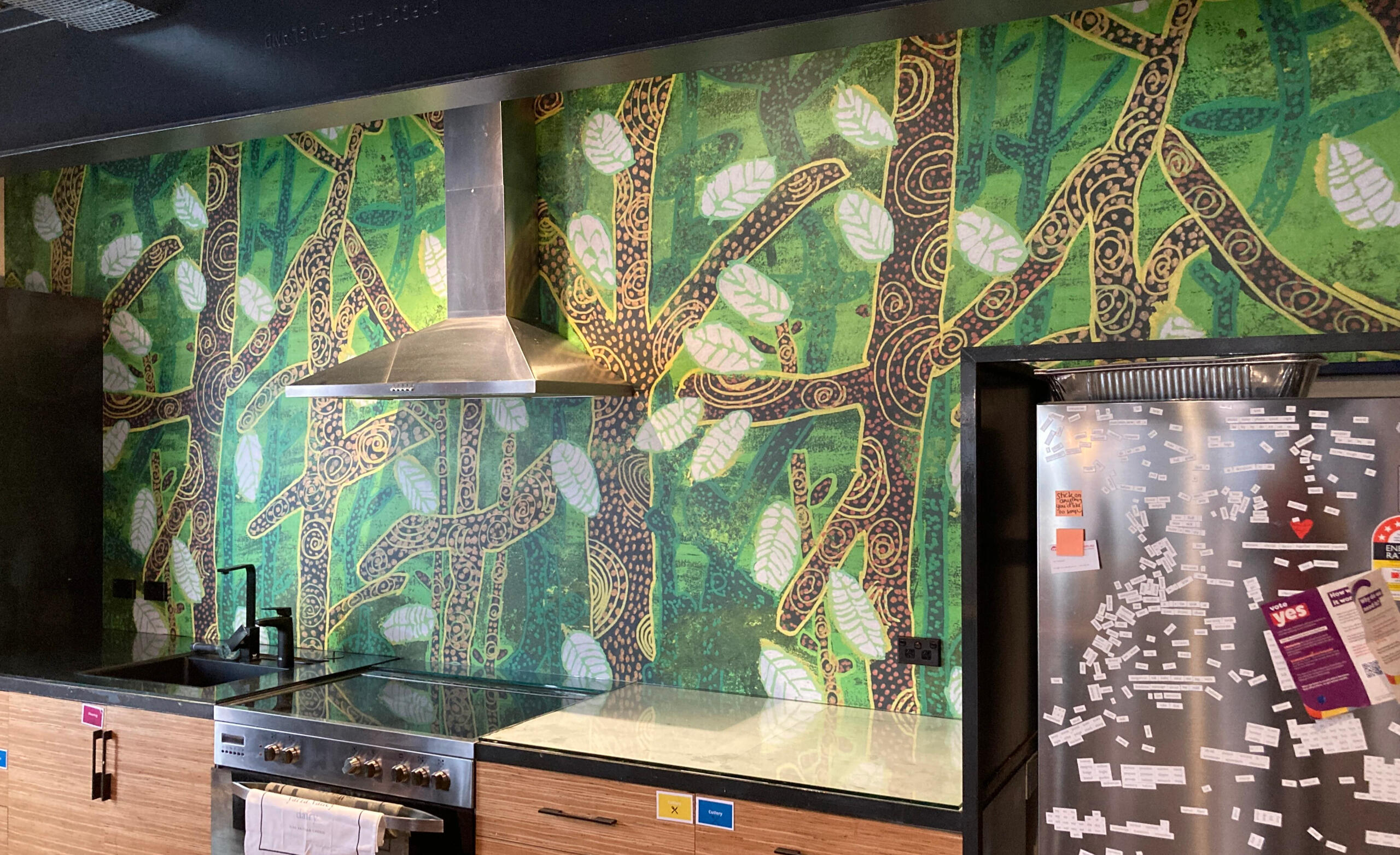 Creative Kitchen Wallpaper Mural Artwork as custom printed wallpaper